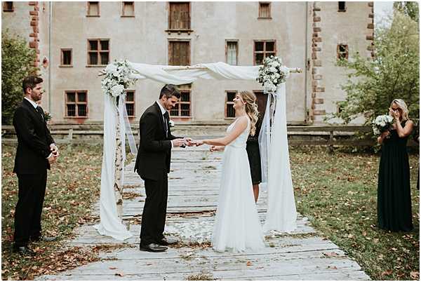 Wedding in Alsace The Couple Exchanging Rings