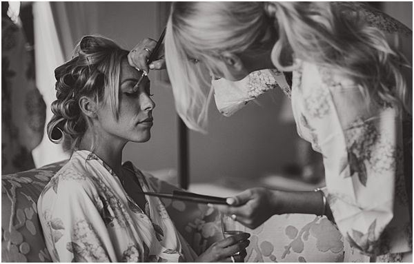bride in makeup