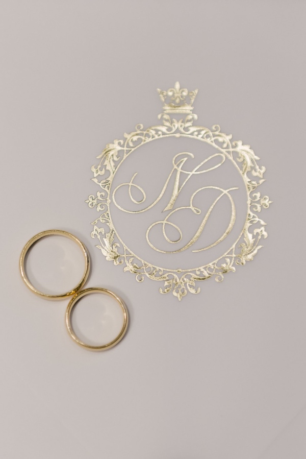 gold paris wedding logo