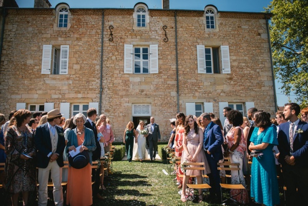outdoor chateau ceremony