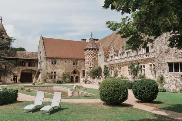 view of french chateau wedding
