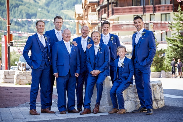 blue groomsmen suit