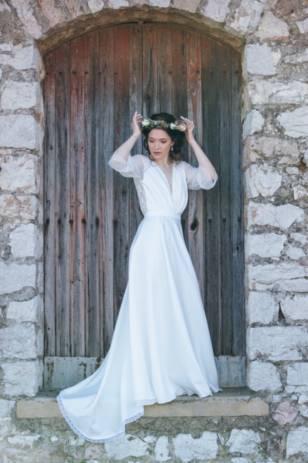 bohemian bridal gown