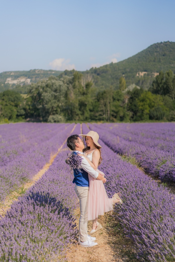 happy lavender couple