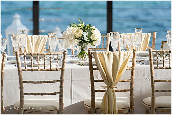 wedding table top decor on the French Riviera