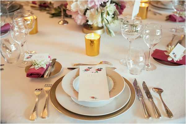 clean and crisp wedding table