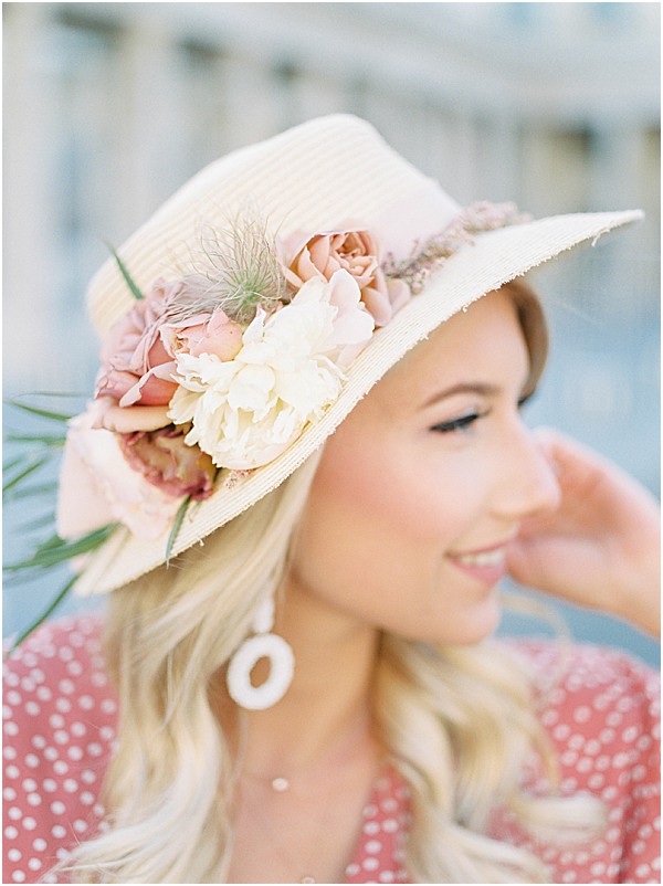 florals on sun hat • Images by Jennifer Hodder Photography