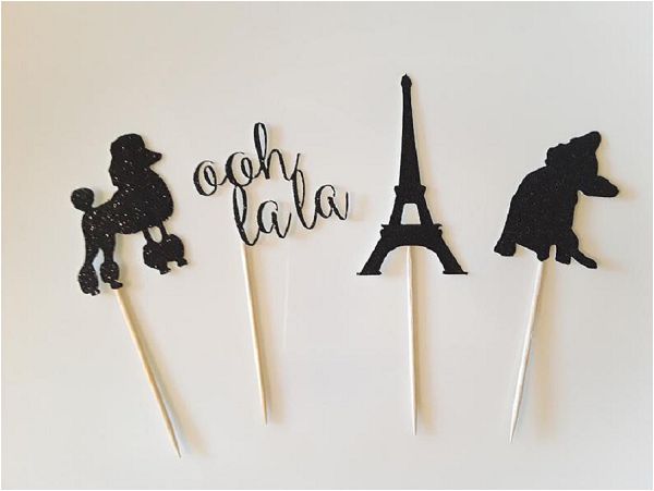 French themed cake topper