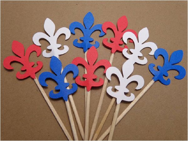 red white blue cupcake toppers