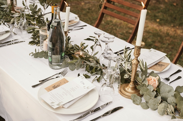 wedding table garland