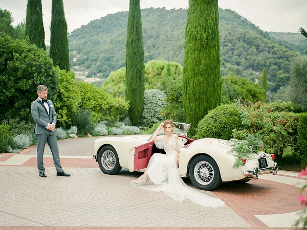 vintage wedding car