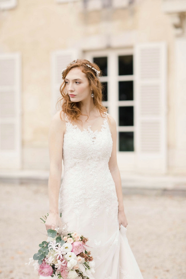 french lace wedding gown