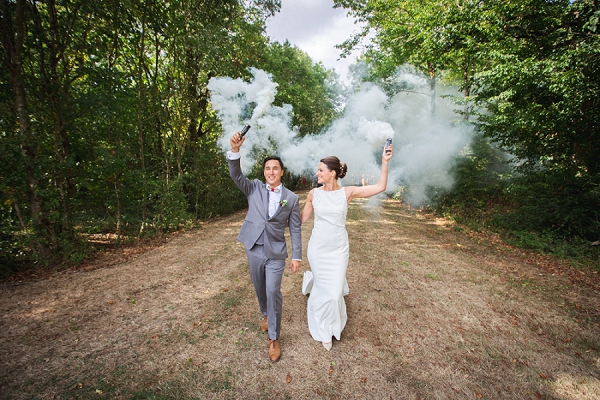 smoke bomb wedding