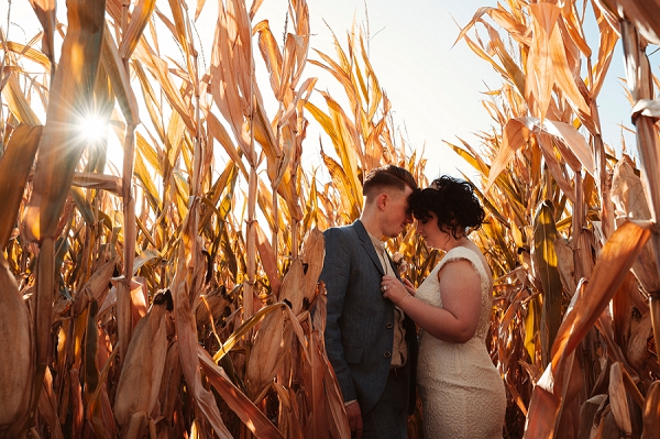 cornfield wedding photos