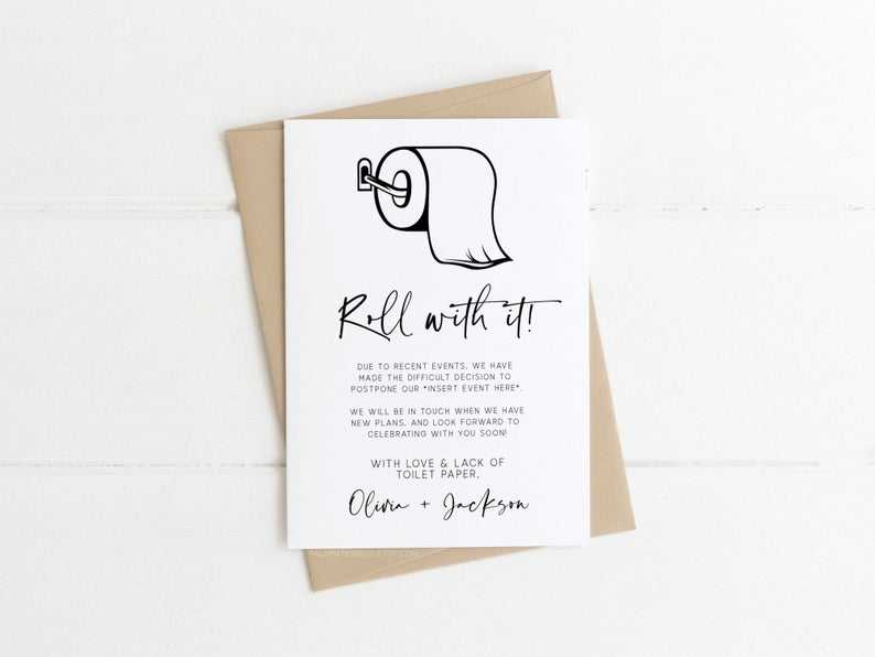 funny wedding postponed cards