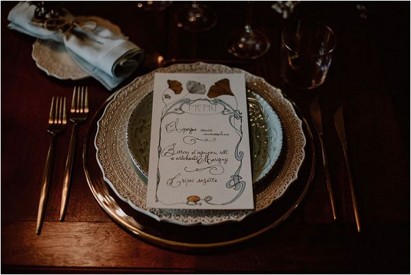 French wedding table setting