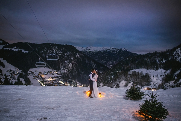 Winter wedding in Alps photos
