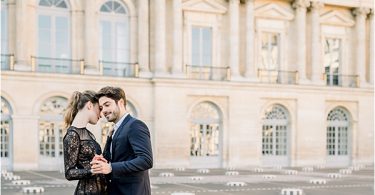 Old World Glam Engagement Session in Paris
