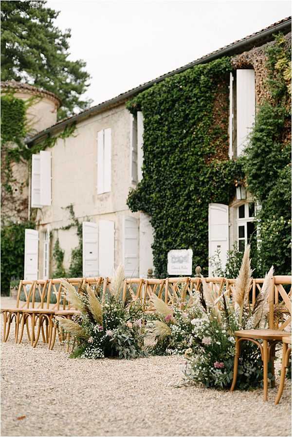 Chic Chateau de Malliac Wedding Ceremony