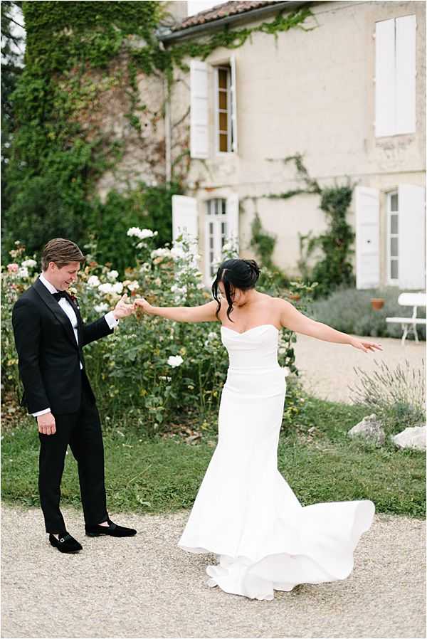 Chic Chateau de Malliac Wedding Couple