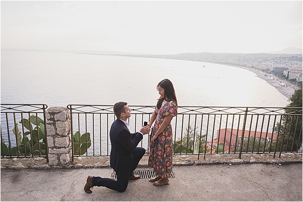 Going down on one knee at the french riviera