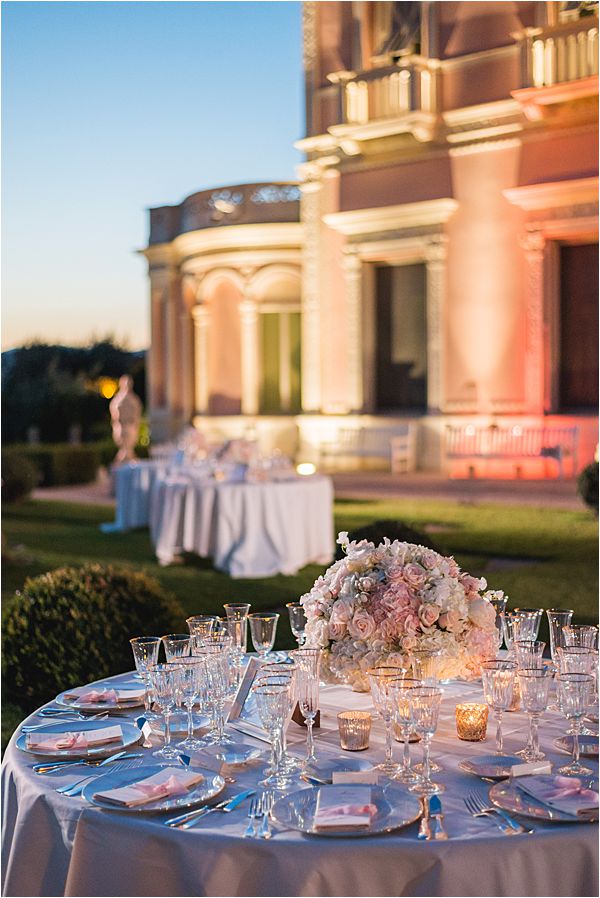 Villa Ephrussi de Rothschild wedding tables