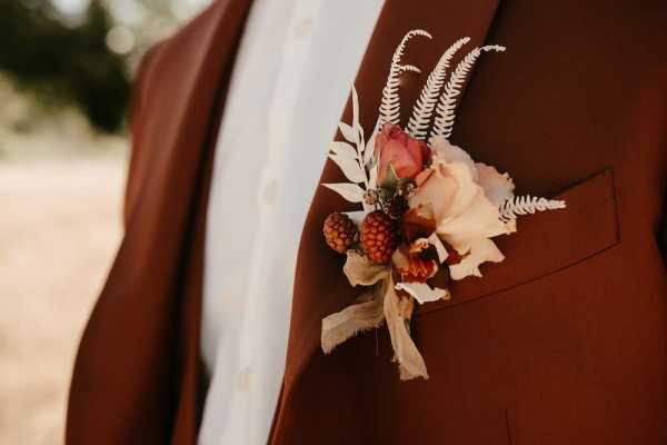 boho grooms buttonhole