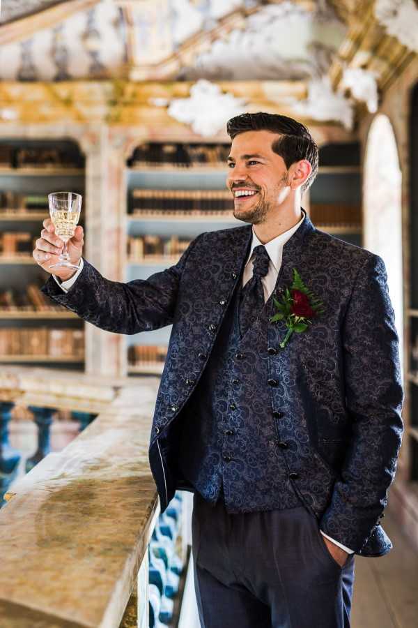 Groom in Baroque suit