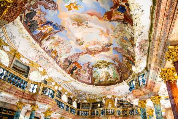 Baroque Library Painted Ceiling