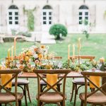 Wedding table arrangement in Avignon France