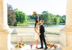Intimate Exchange of Vows at Chateau Rothschild Couple Kiss after Vows
