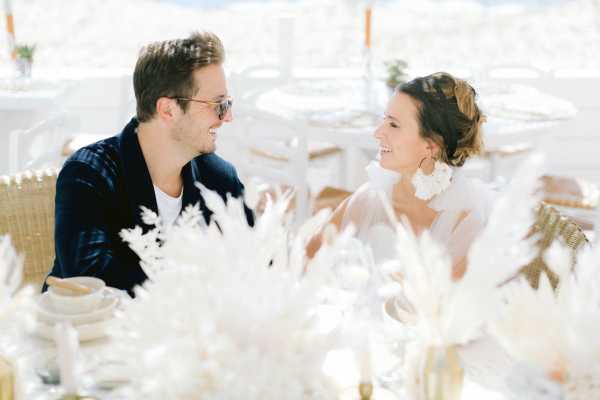 A Greek Wedding at Naos Beach in Cap-d'Ail France Bride and Groom