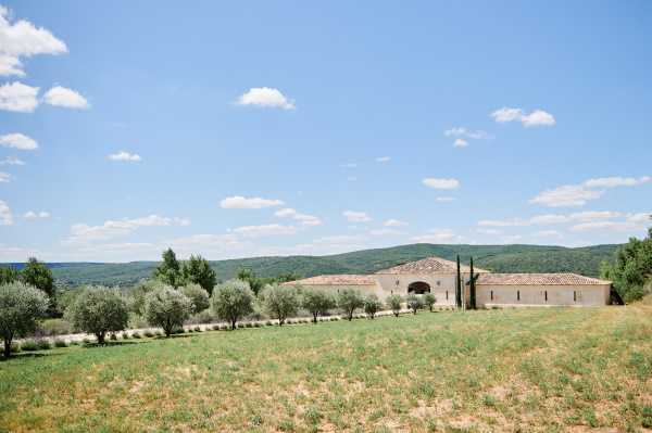 Lavender Meadows at the entrance to Domaine de Bres in Goudargues, France