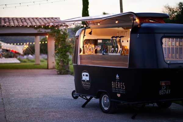 Beer Truck Provence from Marseille black Beer Van for weddings