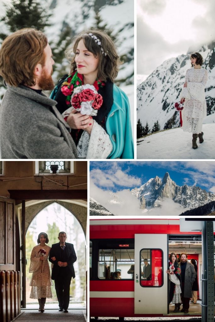 Zero Waste Wedding in the French Alps Collage