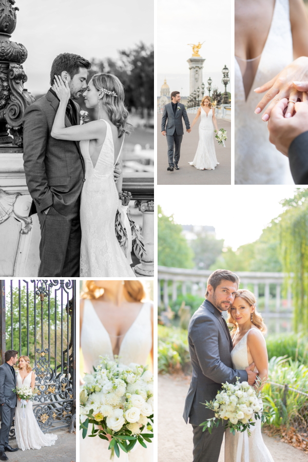 Retro Wedding at the Cathedral of Saint Louis des Invalides Collage