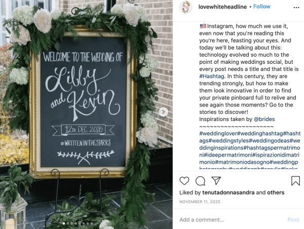 Wedding Hashtags Sign #writteninthestarrs