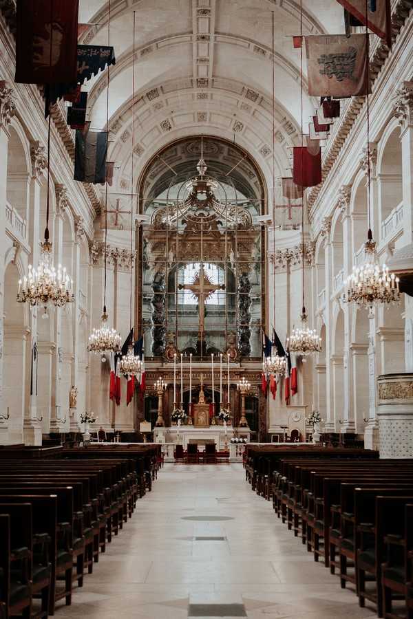 Interior of Cathedral of Saint Louis des Invalides in Paris