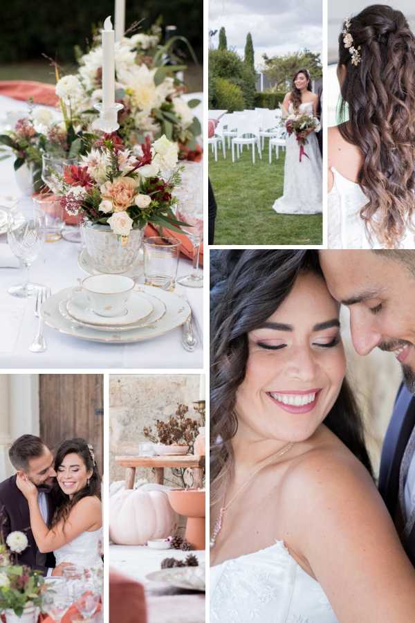 Fall Wedding at Domaine des Moures Collage