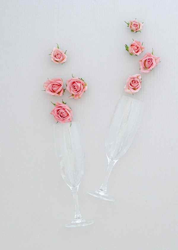 Flat Lay Photography glasses and rose