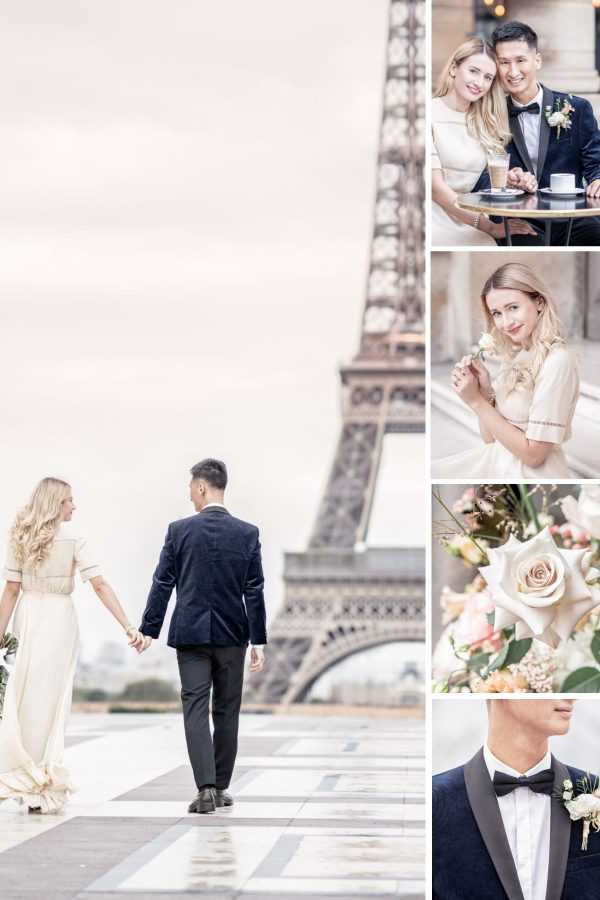 Intimate Wedding Breakfast In Light & Airy Parisian Apartment Collage 