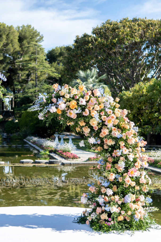 Flower arrangement at Villa Ephrussi de Rothschild