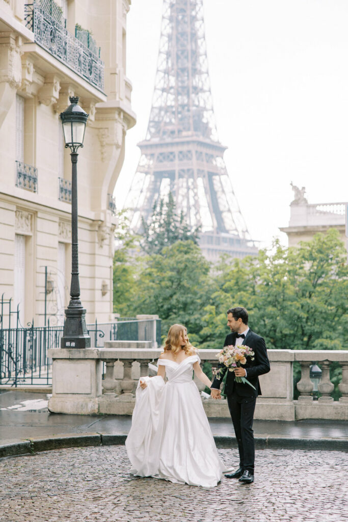 paris wedding avenue de camoes wedding photo