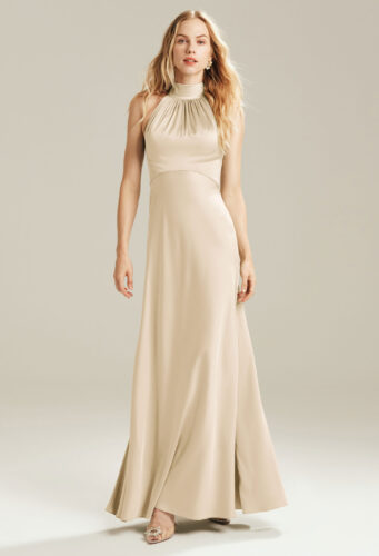 Janina champagne color bridesmaid dresses