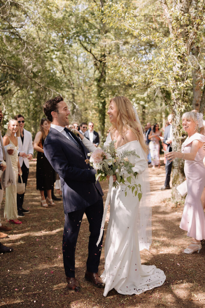 woodland wedding ceremony