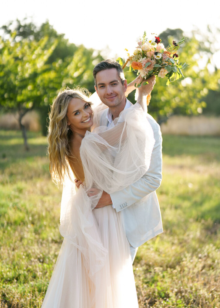 bride and groom portrait