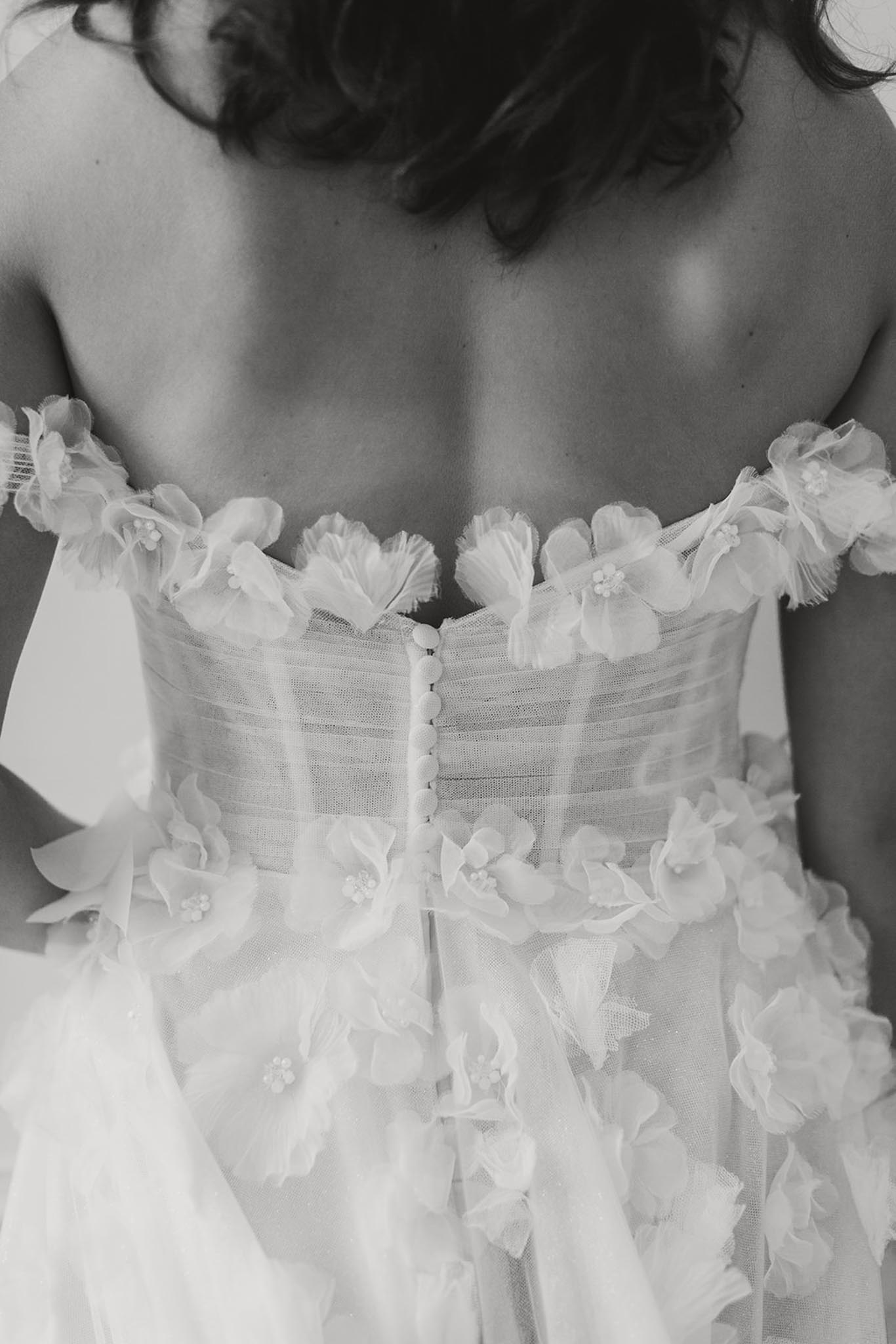 Intimate wedding ceremony at Chateau de Londigny with guests in attendance