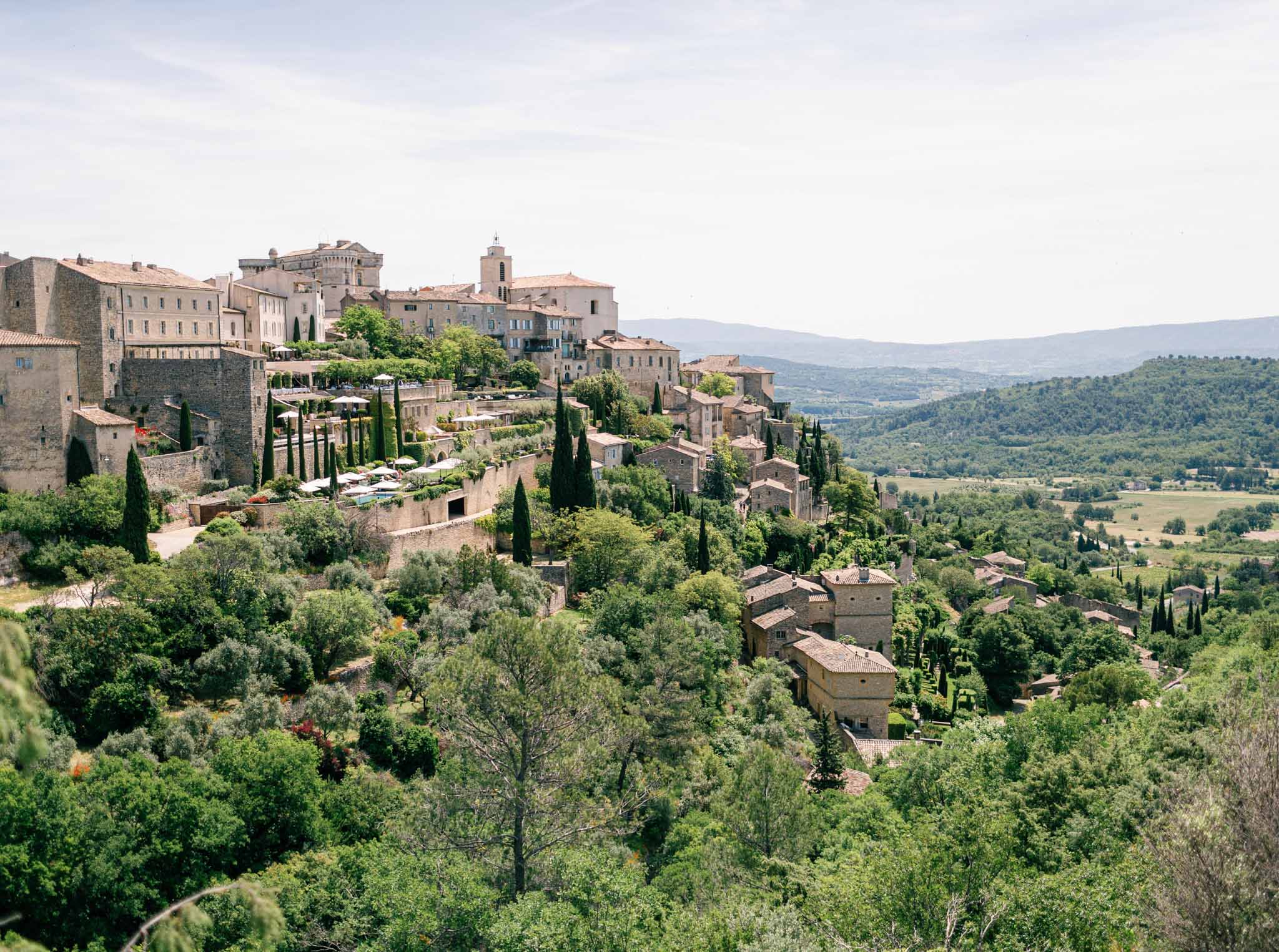 Wedding reception setup at a Provencal bastide