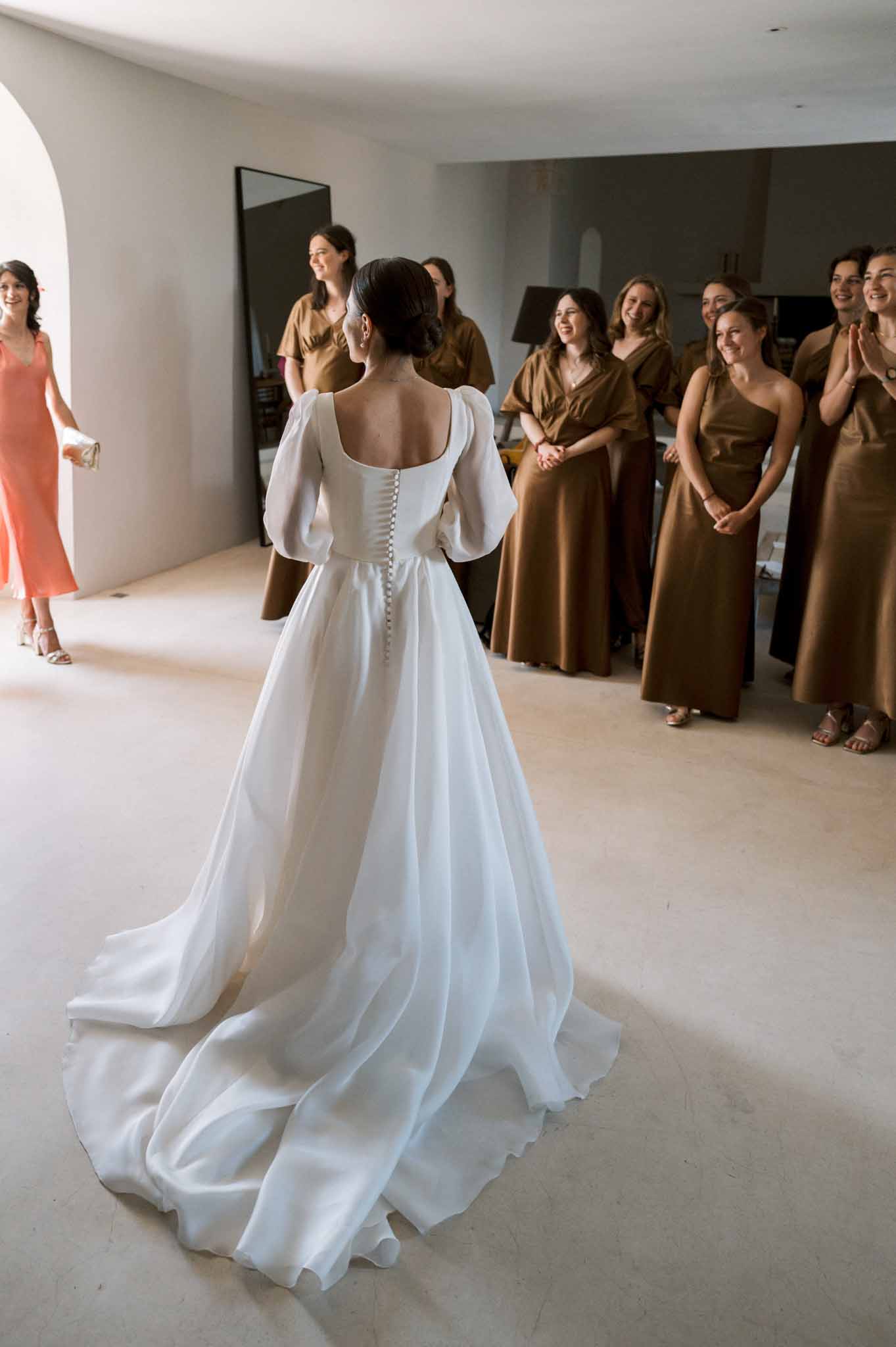 First look between bride and groom