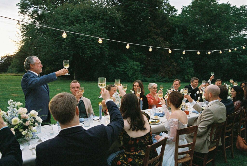 Chateau de Bouthonvillier Paco Aga reception table father speech toast